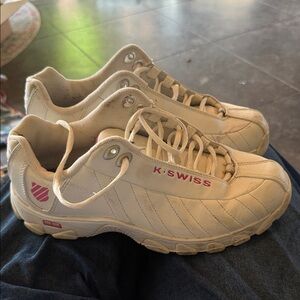 K-Swiss WHITE Athletic Shoes